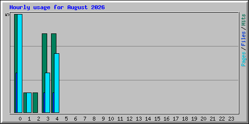 Hourly usage for August 2026
